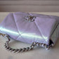 CHANEL 22P Iridescent Light Purple Lamb Skin 19 Small Flap Bag Mixed Hardware