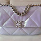 CHANEL 22P Iridescent Light Purple Lamb Skin 19 Small Flap Bag Mixed Hardware