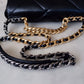 CHANEL Small 19 Black Goatskin Flap Bag Mixed Hardware