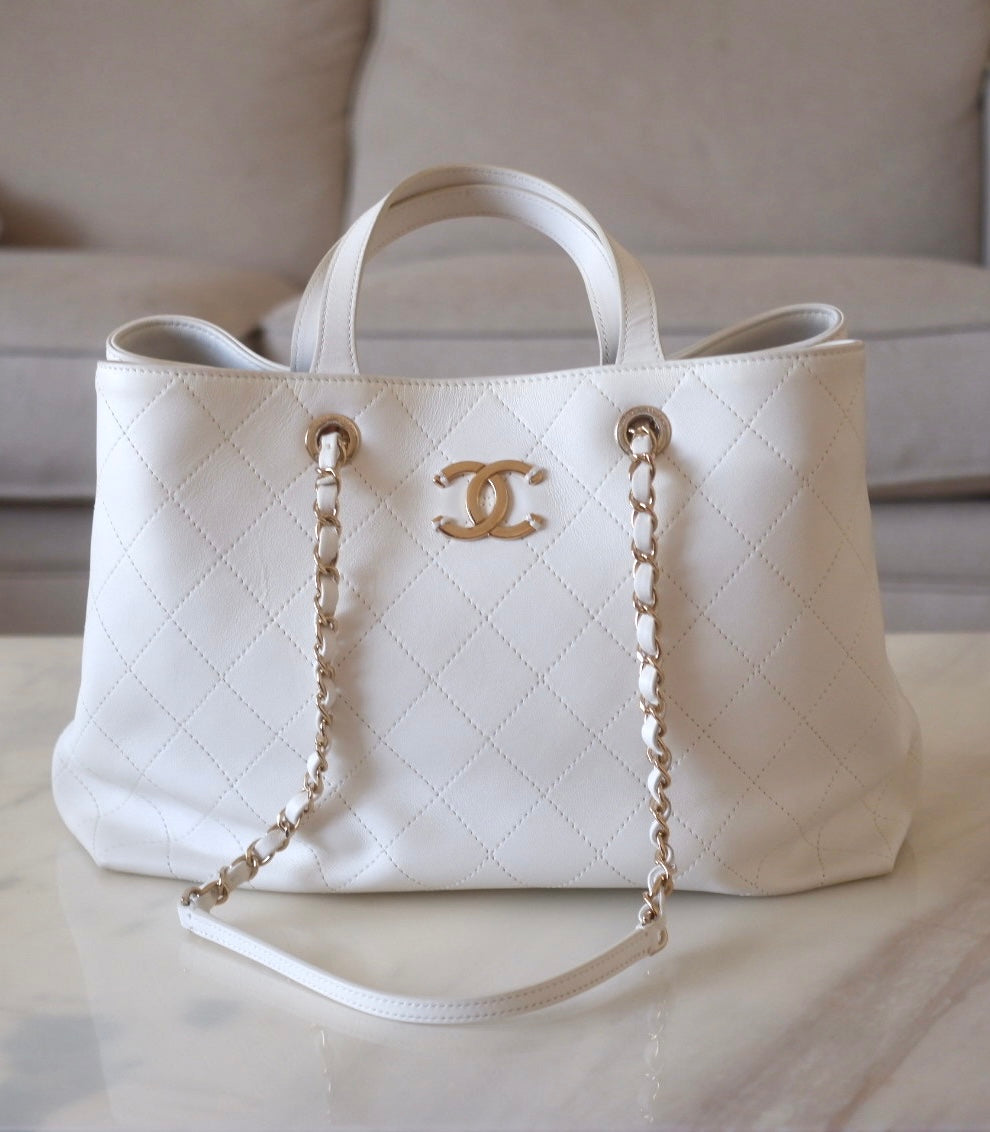 Chanel bullskin shopping online bag