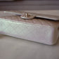 CHANEL 20B Iridescent Ivory Medium Classic Flap Light Gold Hardware