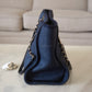 CHANEL Navy Blue Canvas Glitter Small Medium Deauville Tote Bag Light Gold Hardware