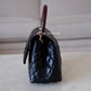 CLASSIC BLACK CAVIAR COCO HANDLE SMALL OLD MINI 24 cm LIGHT GOLD HARDWARE *NEW*