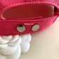 21P FUSCHIA COTTON CAP HAT WITH CC LOGO AND SNAP BUTTON SILVER HARDWARE *NEW*