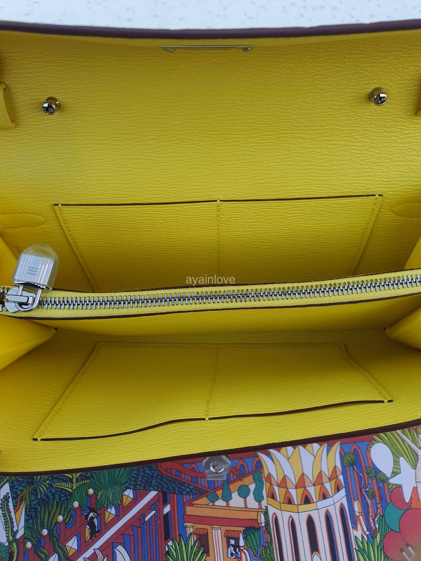 HERMES Kelly To Go 18 Clutch Ostrich Jaune Citron Paladium Hardware