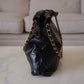 CHANEL Limited Black White Contrast Stitch Calf Skin Small 22 Bag Brushed Gold Hardware