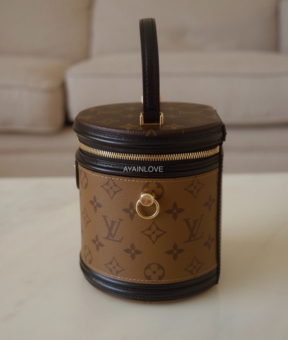 LOUIS VUITTON Cannes Reverse Monogram Gold Hardware