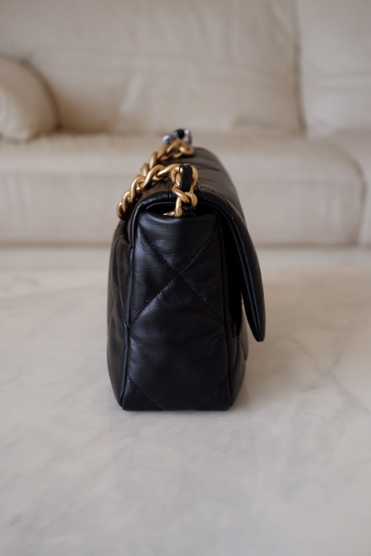 CHANEL Small 19 Black Goatskin Flap Bag Mixed Hardware – AYAINLOVE