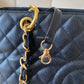 BLACK CAVIAR GRAND SHOPPING TOTE GST GOLD HARDWARE