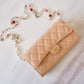 CHANEL Beige Clair Caviar Long Clutch Flap Wallet Gold Hardware