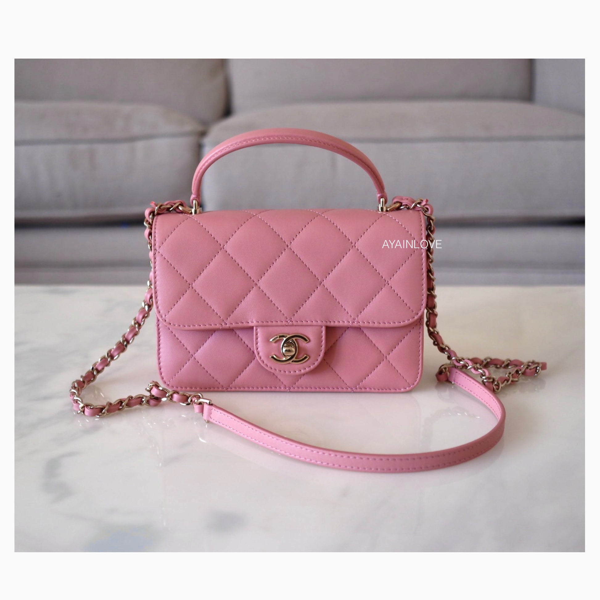 Coco handle Chanel bag in red 2019  Chanel clutch bag, Chanel bag, Chanel  handbags pink