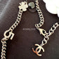 CHANEL 5 Charms Chain Necklace Shiny Ruthenium Hardware