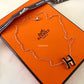 HERMES H Pop Black Noir Necklace Rose Gold Hardware