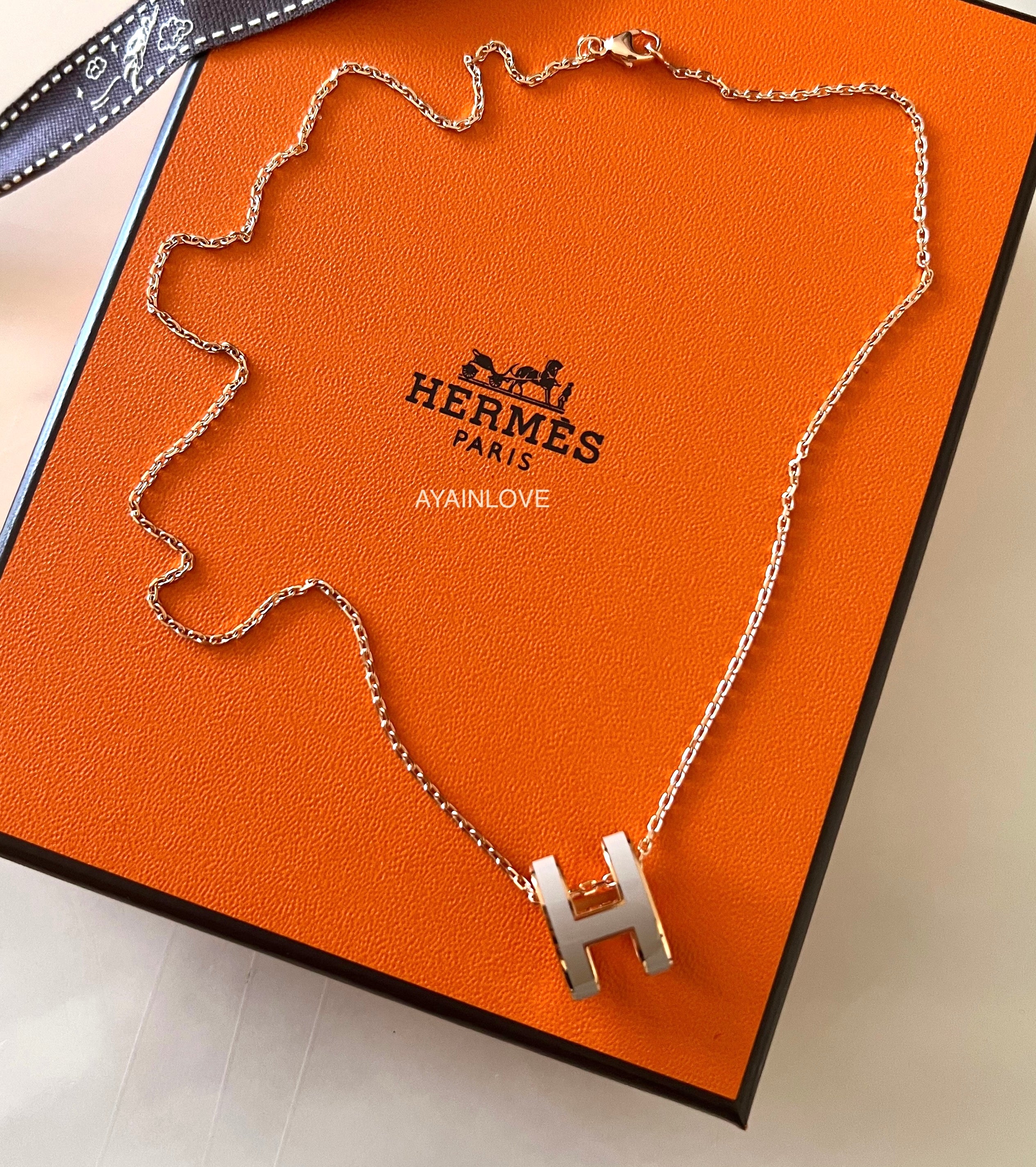 Hermes necklace hot sale rose gold