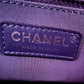 CHANEL 19K Purple Chevron Small Gabrielle Gabby Hobo Bag Mixed Hardware