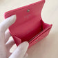 CHANEL 20S Pink Caviar Incognito Flap Card Holder Enamel CC Hardware