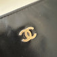 CHANEL Limited Black White Contrast Stitch Calf Skin Small 22 Bag Brushed Gold Hardware