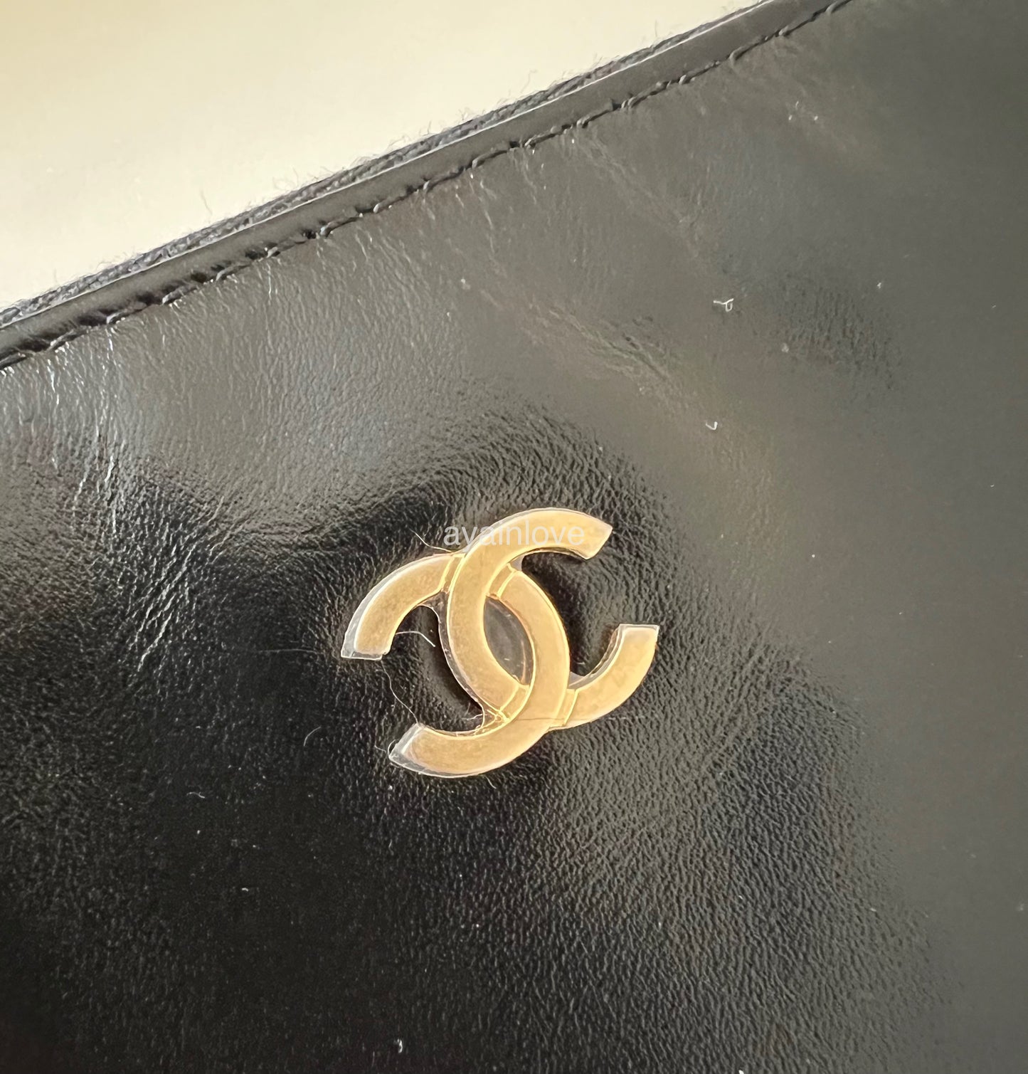 CHANEL Limited Black White Contrast Stitch Calf Skin Small 22 Bag Brushed Gold Hardware