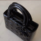 DIOR Small Lady Dior Bag Patent Cannage Calf Skin So Black