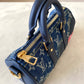 KEEPALL XS BLUE MONOGRAM DENIM AND NAVY BLUE LEATHER GOLD HARDWARE *NEW*