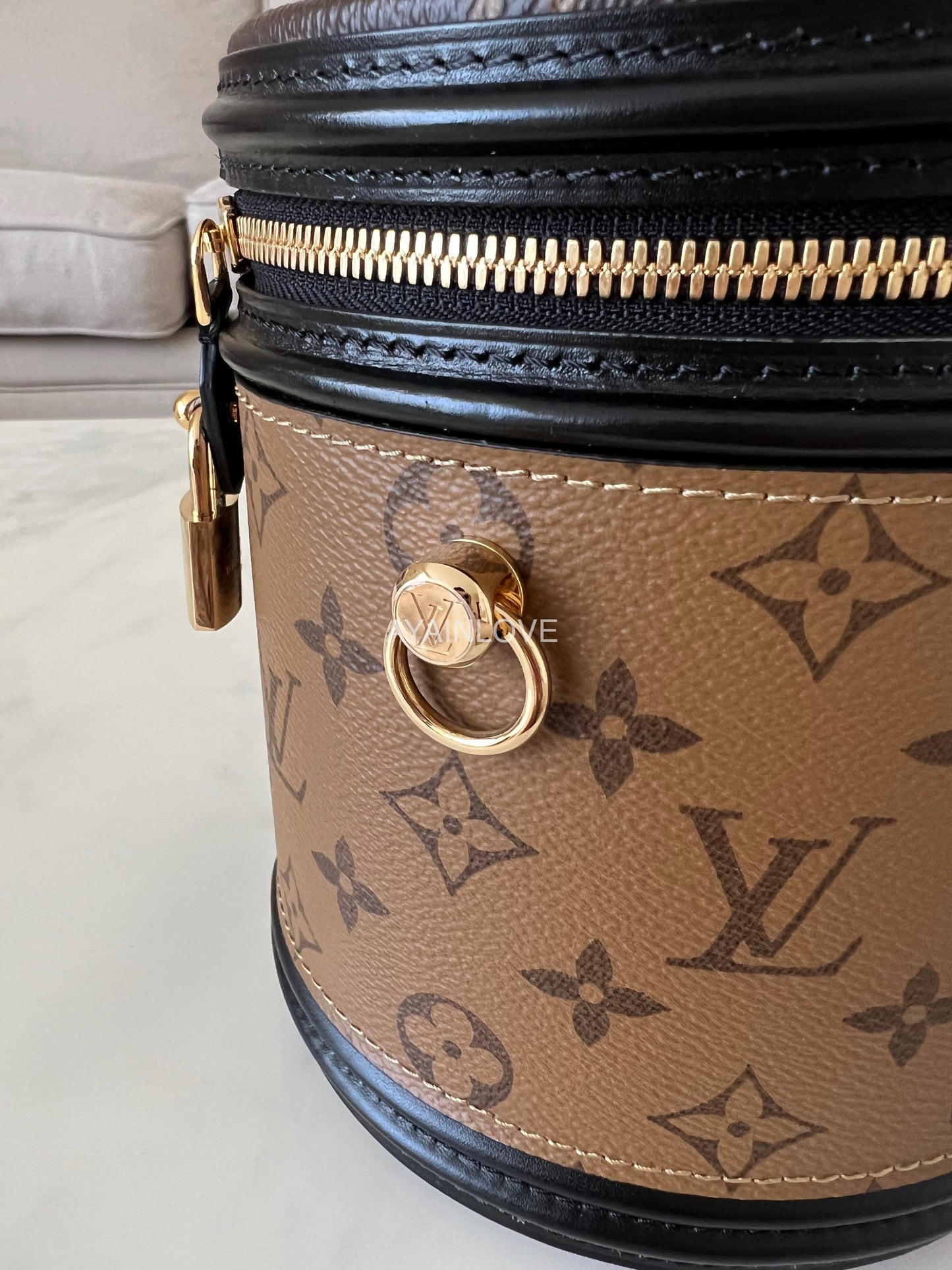 LOUIS VUITTON Cannes Reverse Monogram Gold Hardware