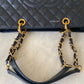 BLACK CAVIAR GRAND SHOPPING TOTE GST GOLD HARDWARE