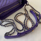 CHANEL 19K Purple Chevron Small Gabrielle Gabby Hobo Bag Mixed Hardware