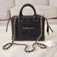 CHANEL 22B Black Calf Skin New Vanity Case Light Gold Hardware