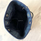 CHANEL Navy Blue Canvas Glitter Small Medium Deauville Tote Bag Light Gold Hardware