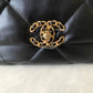 CHANEL Small 19 Black Goatskin Flap Bag Mixed Hardware