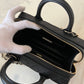 CHANEL 22B Black Calf Skin New Vanity Case Light Gold Hardware