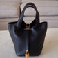 HERMES Picotin Lock 18 Noir Black Taurillion Clemence Gold Hardware (Y Stamp)