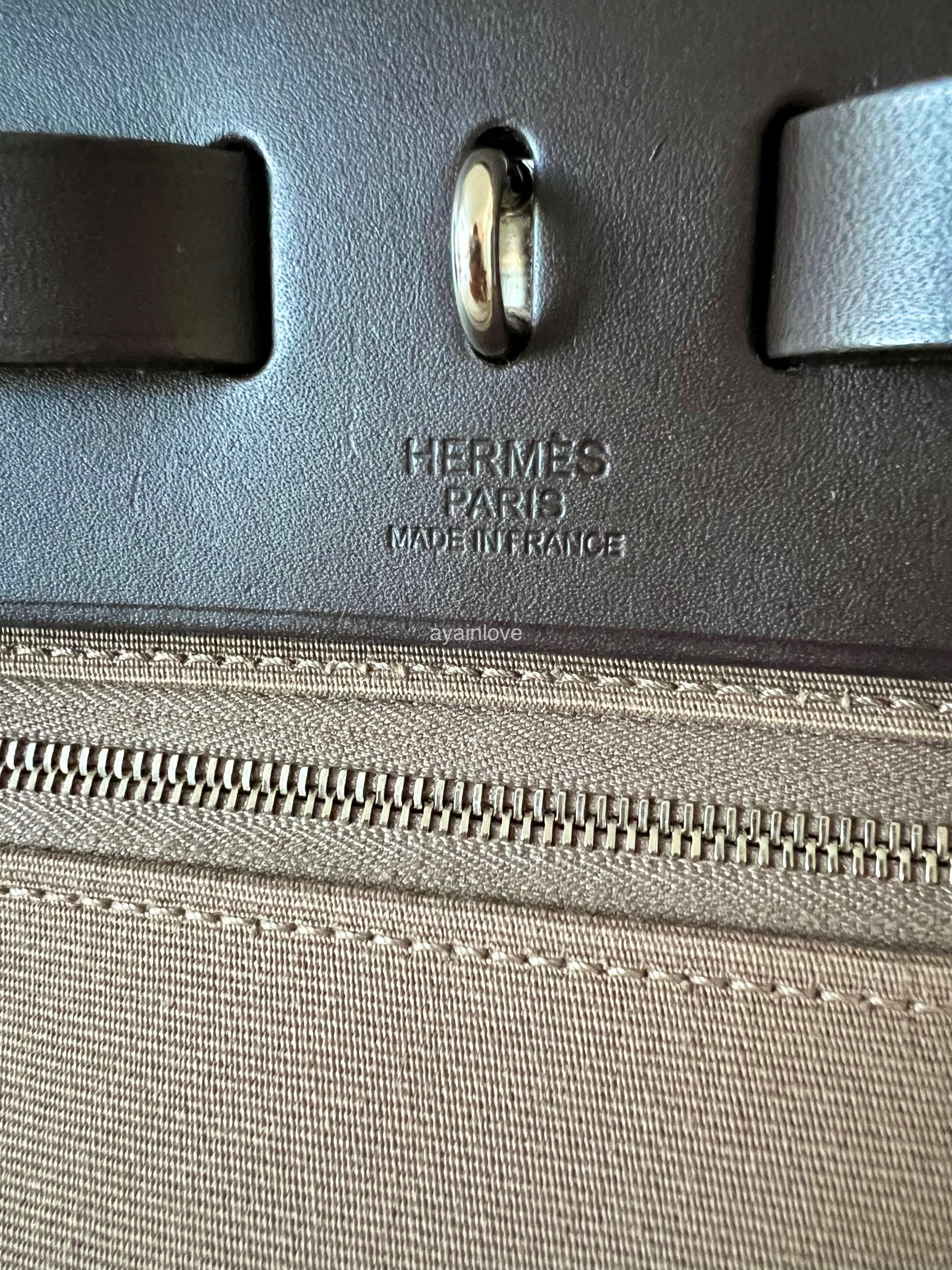 Hermes Herbag Zip 31 Ecru Beige in Palladiun Hardware Stamp U