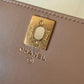 CHANEL 22K Dark Beige Gold Pillar Lamb Skin Wallet on Chain Aged Adjustable Strap GHW