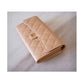 CHANEL Beige Clair Caviar Long Clutch Flap Wallet Gold Hardware