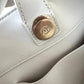 CHANEL 19P White Bull Skin Tote Medium Shopping Bag Gold Hardware