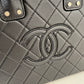 CHANEL 22B Black Calf Skin New Vanity Case Light Gold Hardware