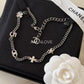 CHANEL 5 Charms Chain Necklace Shiny Ruthenium Hardware