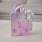 LOUIS VUITTON Petit Sac Plat Pastel Sunrise Leather Empreinte Gold Hardware