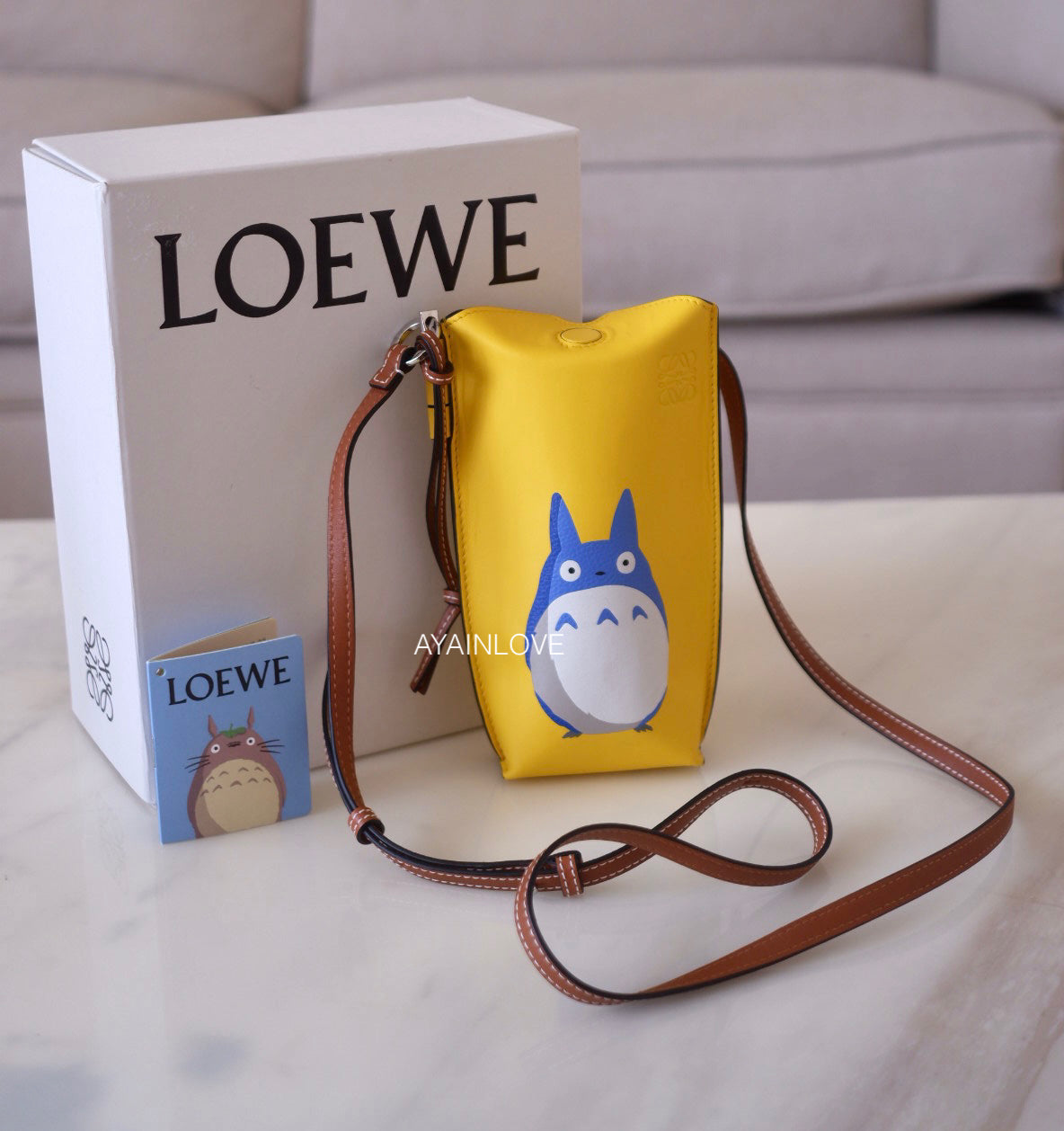 LOEWE Studio Ghibli My Neighbour Totoro Yellow Gate Pocket Bag