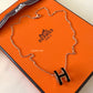 HERMES H Pop Black Noir Necklace Rose Gold Hardware