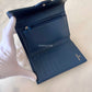 CHANEL 18S Pearly Blue Caviar Medium Trifold Wallet Light Gold Hardware