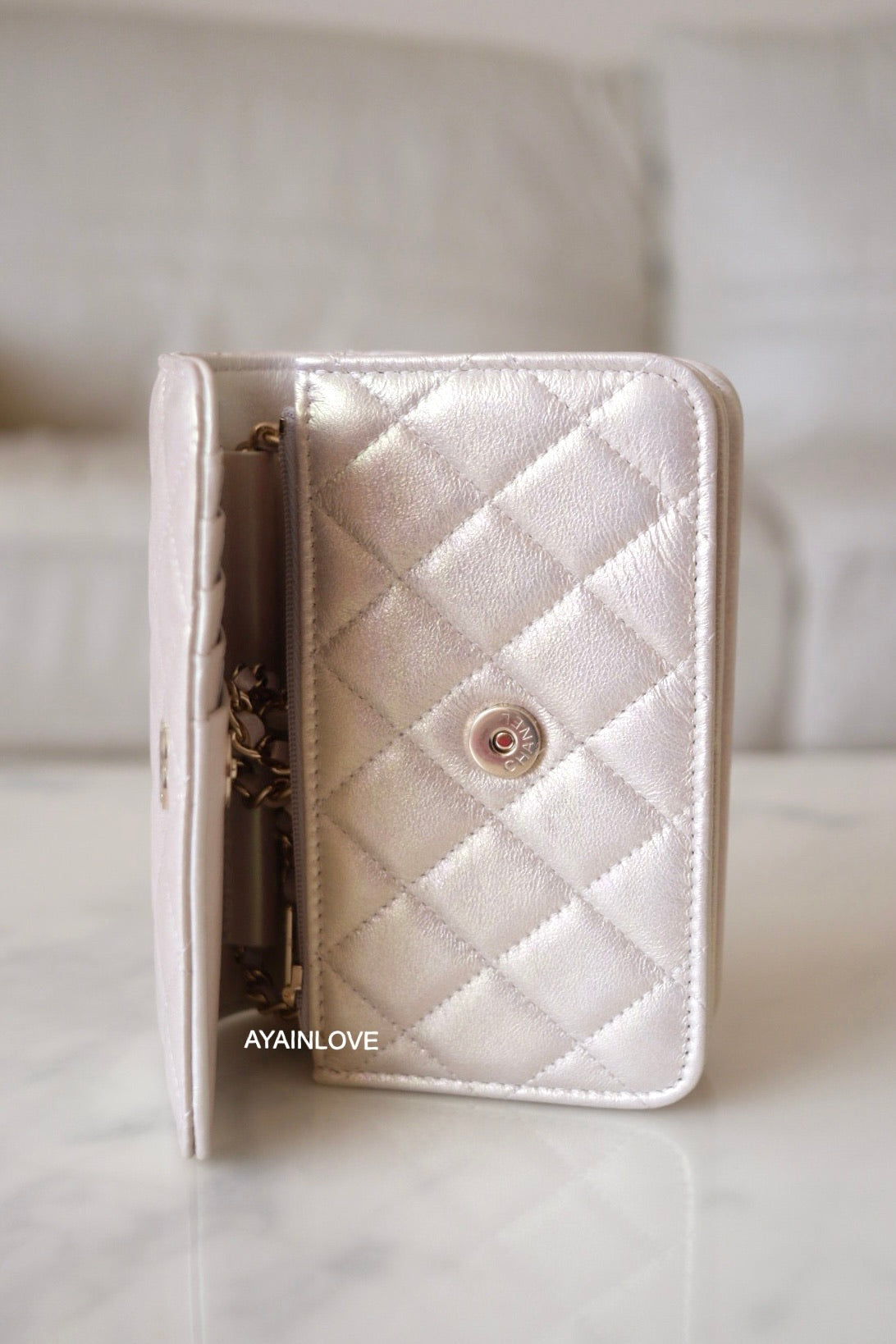 Chanel iridescent ivory discount mini