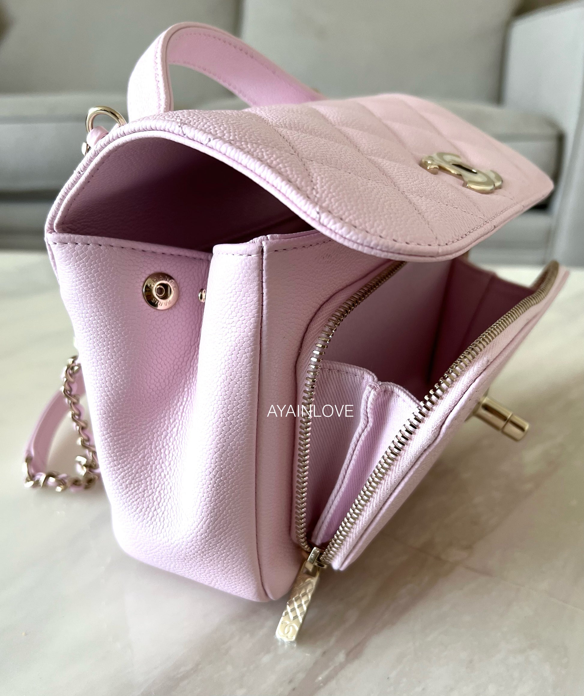 Chanel Pink Small Business Affinity Shopping Bag