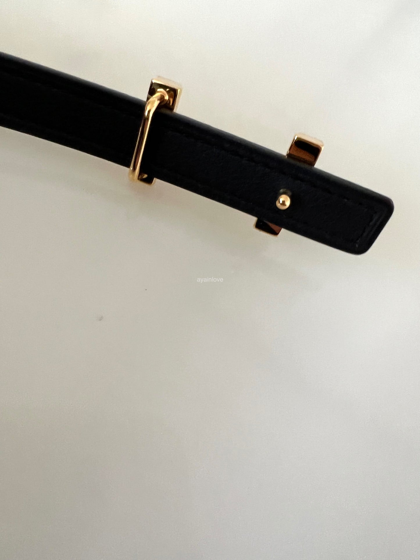 HERMES H Buckle Belt Etoupe/Black Reversible Size 75 Gold Hardware