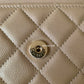 21S IRIDESCENT DARK BEIGE CAVIAR CLASSIC WALLET ON CHAIN LIGHT GOLD HARDWARE