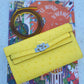 HERMES Kelly To Go 18 Clutch Ostrich Jaune Citron Paladium Hardware