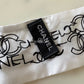 CHANEL Black White Silk CC Twilly Scarf Bandeau