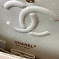 CHANEL 20B Iridescent Ivory Medium Classic Flap Light Gold Hardware