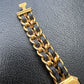 CHANEL 1987 Vintage PREMIERE Watch Black Leather and 24KT Yellow Gold Plated M Size